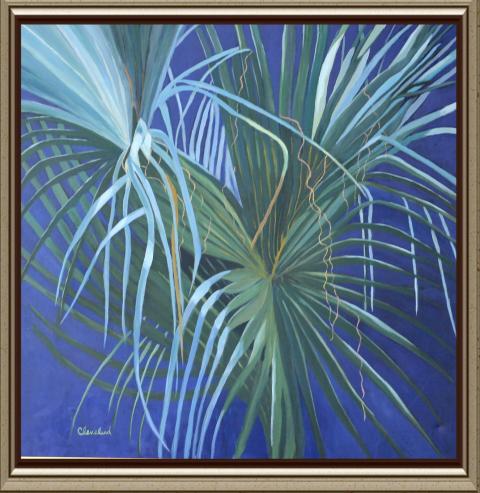 4th of July Frond Palm fronds in the moonlight